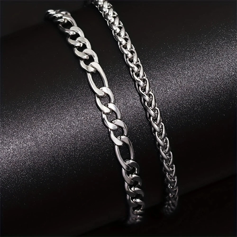 2pcs Minimalist Bracelet Set (Silver) 